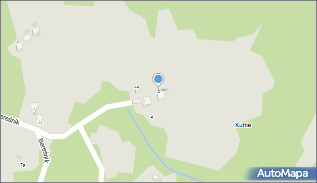 Szczawnica, Bereśnik, 4, mapa Szczawnica