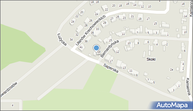 Szczecin, Bernardyńska, 21, mapa Szczecina