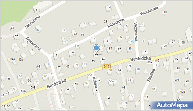 Szczyrk, Beskidzka, 77, mapa Szczyrk