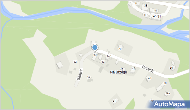 Szlachtowa, Berech, 53, mapa Szlachtowa