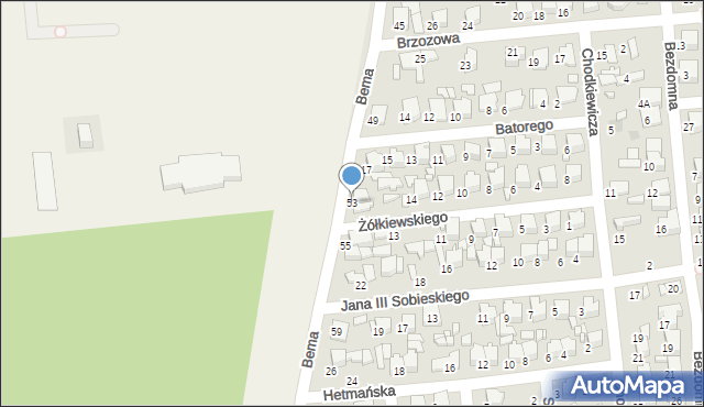 Tomaszów Mazowiecki, Bema Józefa, gen., 53, mapa Tomaszów Mazowiecki