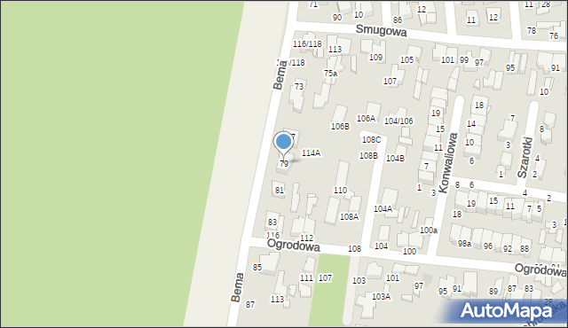 Tomaszów Mazowiecki, Bema Józefa, gen., 79, mapa Tomaszów Mazowiecki