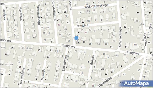 Tomaszów Mazowiecki, Bezdomna, 45, mapa Tomaszów Mazowiecki