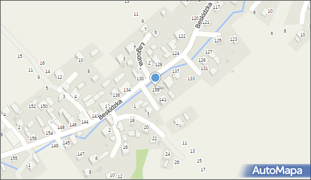 Trzebinia, Beskidzka, 139, mapa Trzebinia