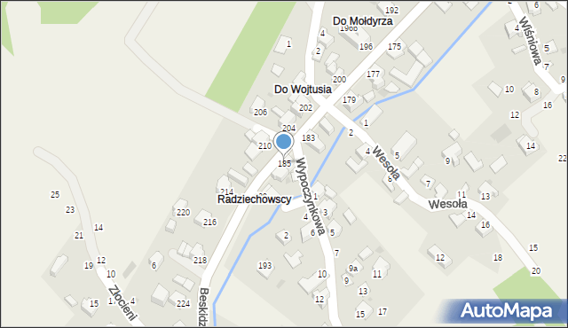 Trzebinia, Beskidzka, 185, mapa Trzebinia