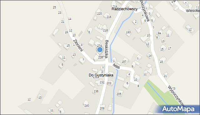 Trzebinia, Beskidzka, 228, mapa Trzebinia