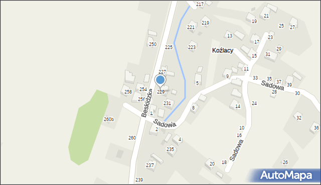 Trzebinia, Beskidzka, 229, mapa Trzebinia