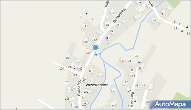 Trzebinia, Beskidzka, 95, mapa Trzebinia