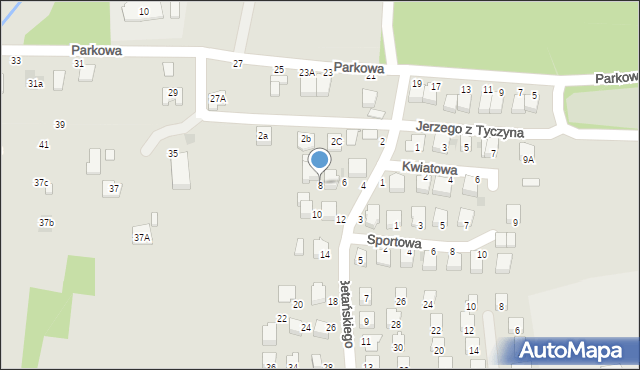 Tyczyn, Betańskiego, ks., 8, mapa Tyczyn