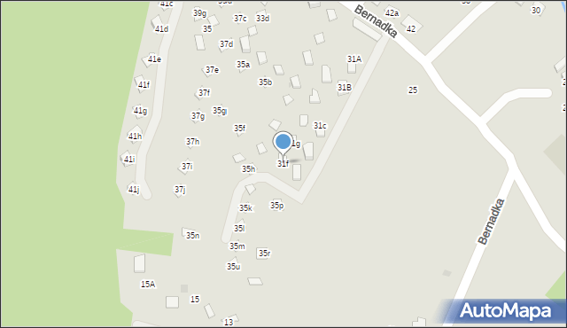 Ustroń, Bernadka, 31f, mapa Ustroń