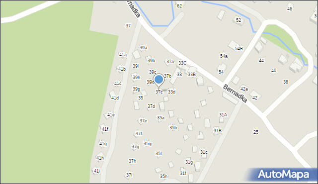 Ustroń, Bernadka, 37c, mapa Ustroń