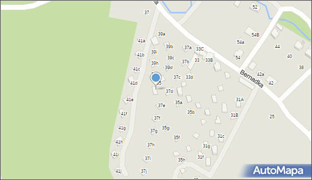 Ustroń, Bernadka, 39f, mapa Ustroń