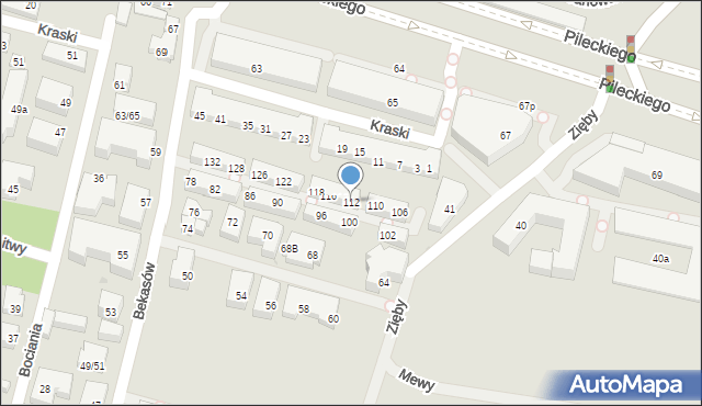 Warszawa, Bekasów, 112, mapa Warszawy