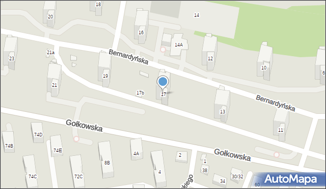 Warszawa, Bernardyńska, 17, mapa Warszawy