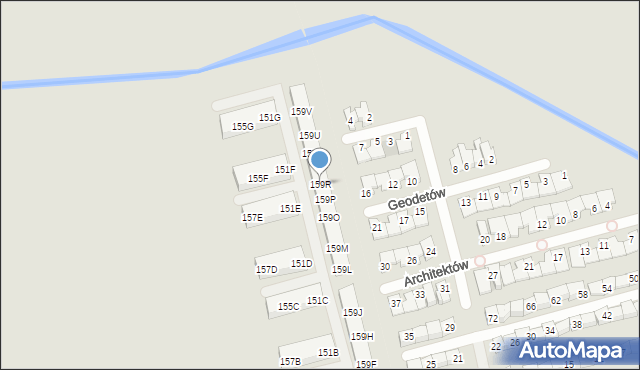 Warszawa, Berensona Leona, 159R, mapa Warszawy