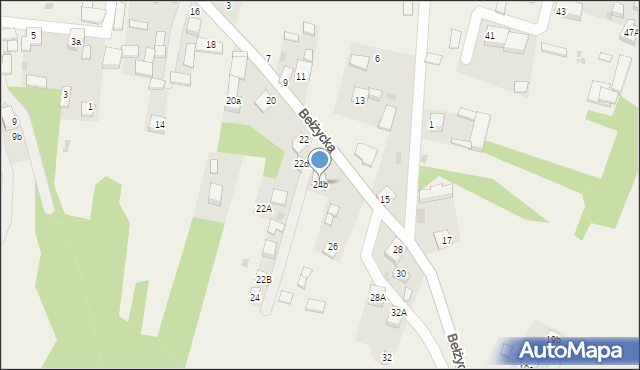 Wąwolnica, Bełżycka, 24b, mapa Wąwolnica