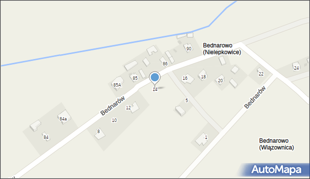 Wiązownica, Bednarów, 14, mapa Wiązownica