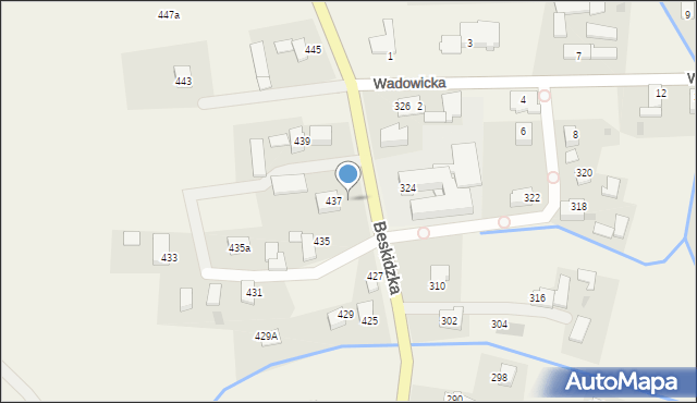 Wieprz, Beskidzka, 326, mapa Wieprz