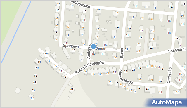 Wołów, Bema Józefa, gen., 14, mapa Wołów