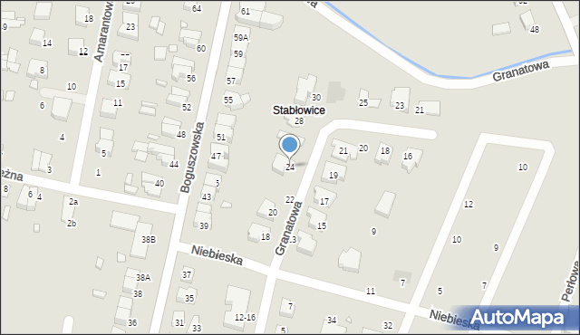 Wrocław, Beżowa, 24, mapa Wrocławia