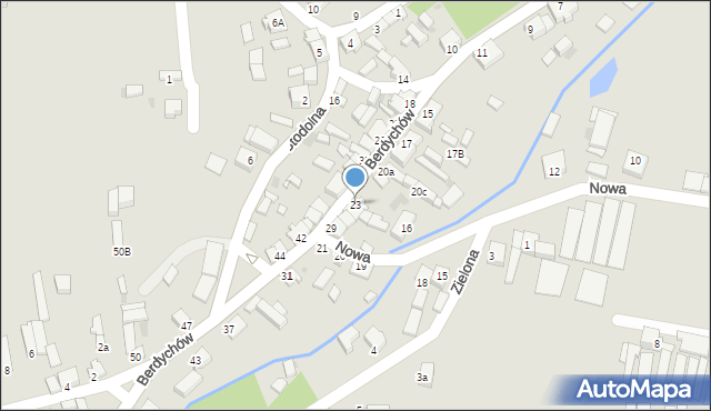 Zagórów, Berdychów, 23, mapa Zagórów