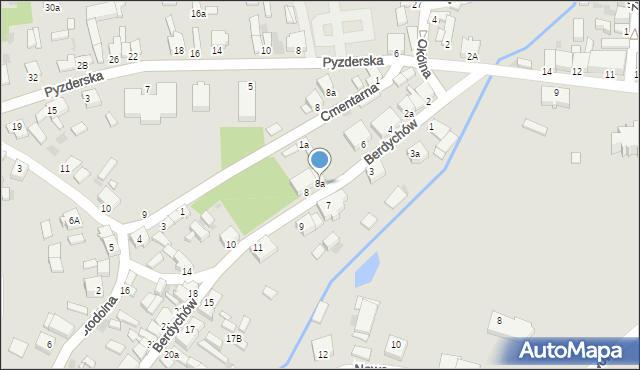 Zagórów, Berdychów, 8a, mapa Zagórów