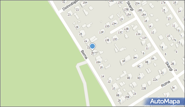 Żyrardów, Bema Józefa, gen., 20, mapa Żyrardów