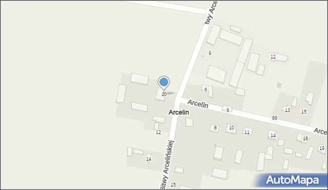 Arcelin, Bitwy Arcelińskiej, 10, mapa Arcelin