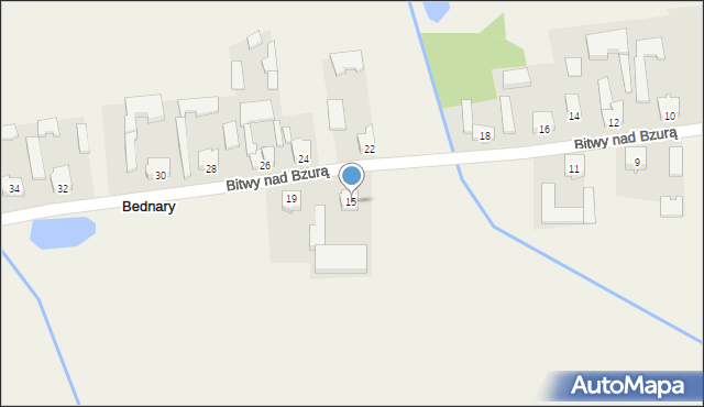 Bednary, Bitwy nad Bzurą, 15, mapa Bednary