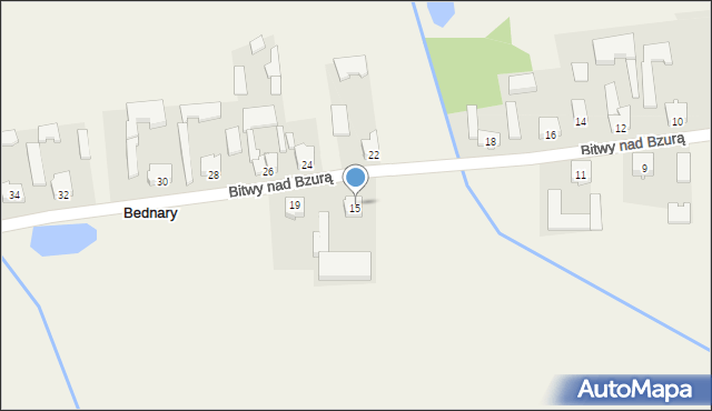Bednary, Bitwy nad Bzurą, 17, mapa Bednary