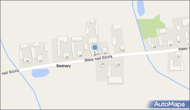 Bednary, Bitwy nad Bzurą, 26, mapa Bednary