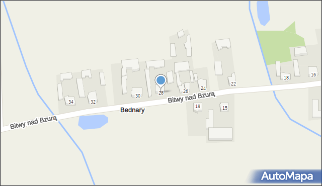 Bednary, Bitwy nad Bzurą, 28, mapa Bednary