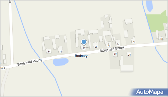 Bednary, Bitwy nad Bzurą, 30, mapa Bednary