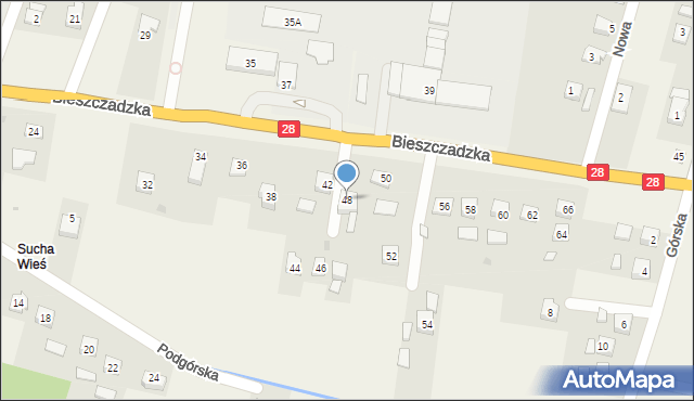 Besko, Bieszczadzka, 48, mapa Besko