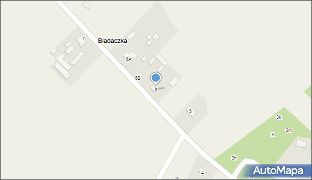 Biadaczka, Biadaczka, 6, mapa Biadaczka