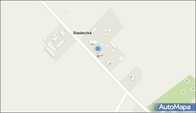 Biadaczka, Biadaczka, 6B, mapa Biadaczka