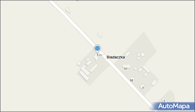 Biadaczka, Biadaczka, 7, mapa Biadaczka