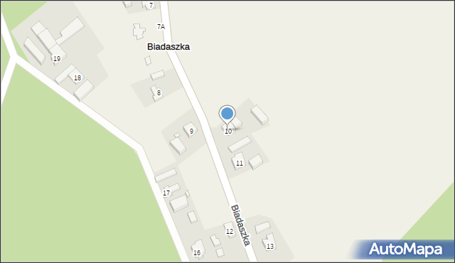 Biadaszka, Biadaszka, 10, mapa Biadaszka