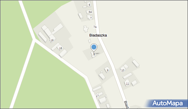 Biadaszka, Biadaszka, 8, mapa Biadaszka