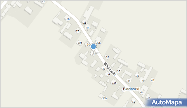 Biadaszki, Biadaszki, 31, mapa Biadaszki