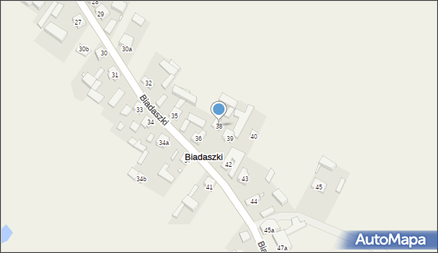 Biadaszki, Biadaszki, 38, mapa Biadaszki