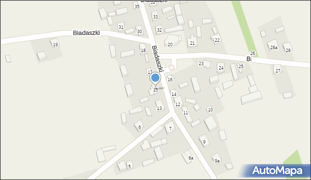 Biadaszki, Biadaszki, 15, mapa Biadaszki