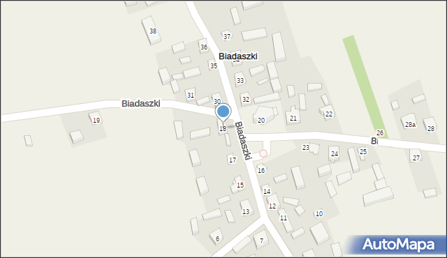 Biadaszki, Biadaszki, 18, mapa Biadaszki