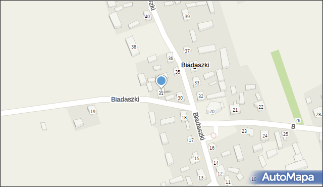 Biadaszki, Biadaszki, 31, mapa Biadaszki