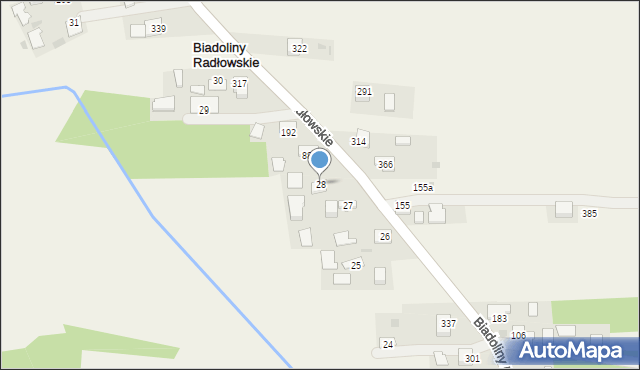 Biadoliny Radłowskie, Biadoliny Radłowskie, 28, mapa Biadoliny Radłowskie