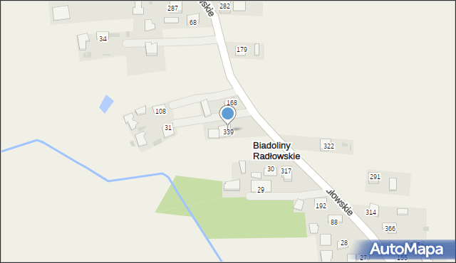 Biadoliny Radłowskie, Biadoliny Radłowskie, 339, mapa Biadoliny Radłowskie