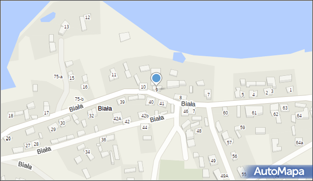 Biała, Biała, 9, mapa Biała