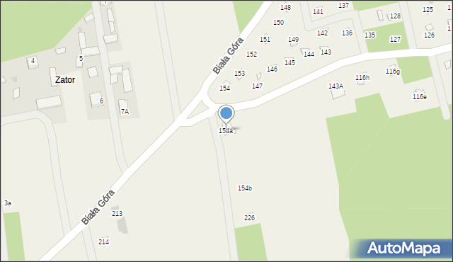 Biała Góra, Biała Góra, 224, mapa Biała Góra