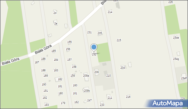Biała Góra, Biała Góra, 232, mapa Biała Góra