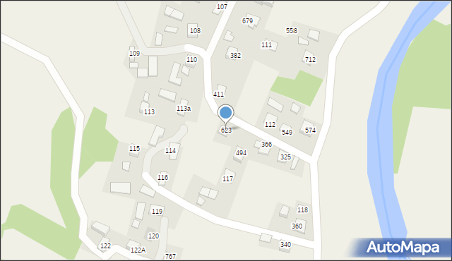 Biała Niżna, Biała Niżna, 623, mapa Biała Niżna